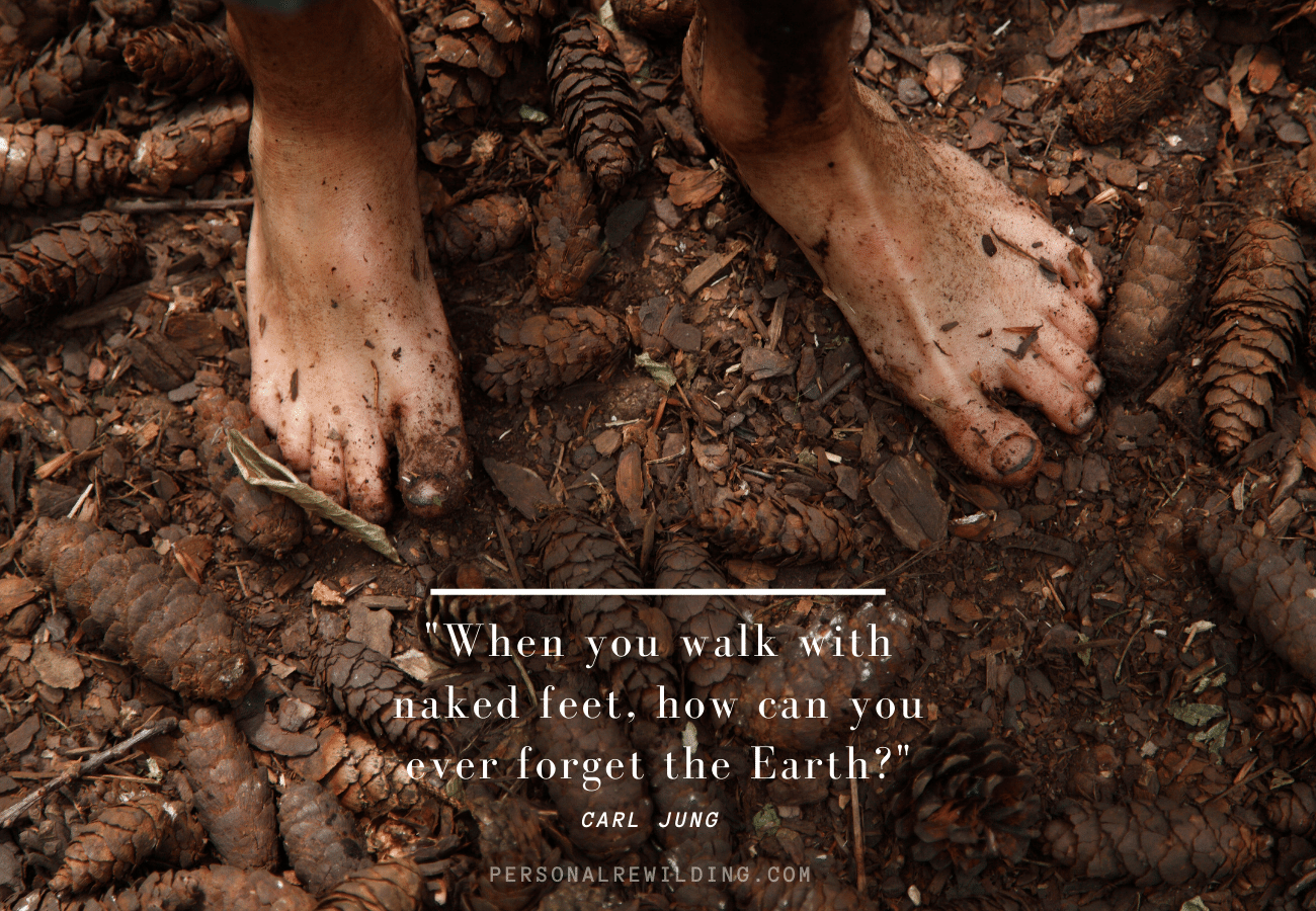 Carl Jung on walking barefoot in nature and connecting with the Earth...