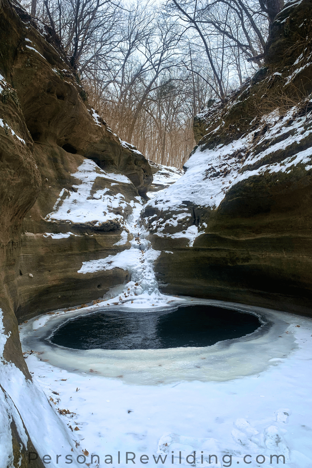 Walking in Winter - frozen waterfalls